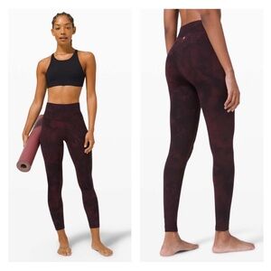 Lululemon Align Pant Yoga Leggings Tights 28” Diamond Dye Cassis Black Sz 6